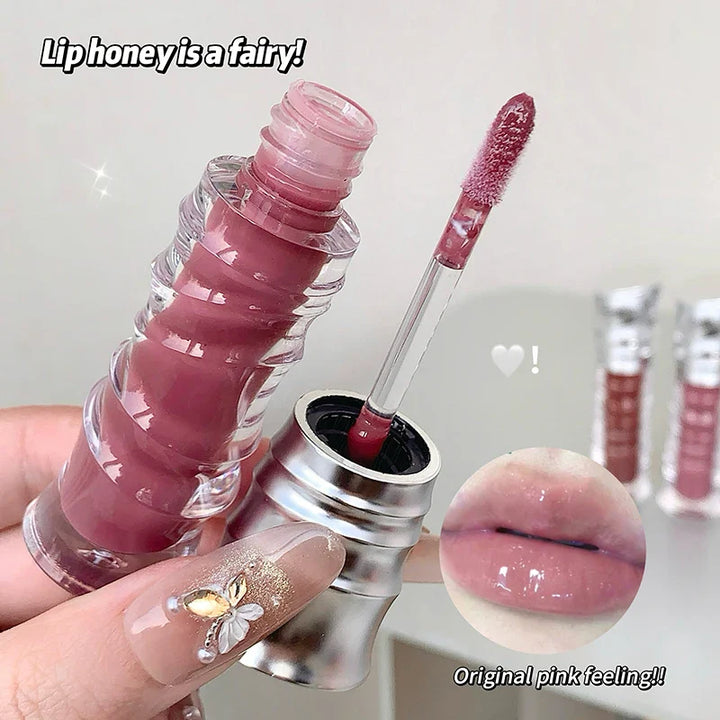 Lisslune | Wässriger, kristallklarer Jelly Lip Gloss Befeuchtet die Lippen Schimmert mit feinen Perlen Befeuchtender flüssiger Lippenstift Bringt die Lippenfarbe zum Strahlen