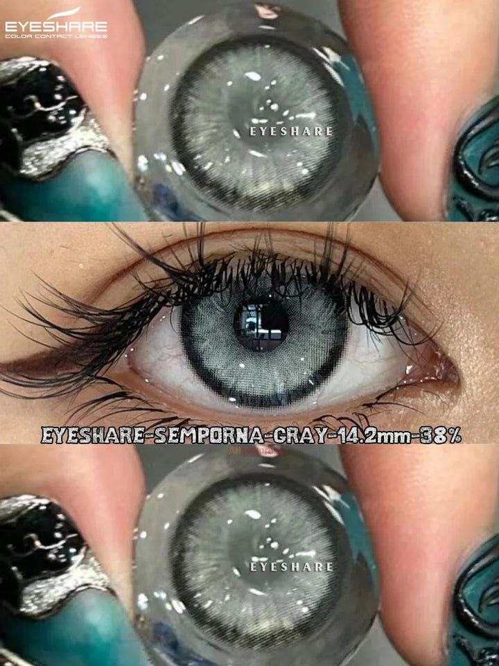 Rynx | 2pcs Color Contact Lenses Gray Soft Contact Naturally Cosmetic Color Lenses Blue Beautiful Pupils Annual Use