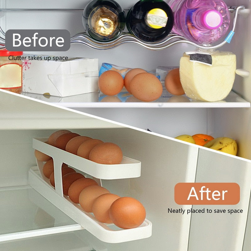 Lisslune | Automatic Egg Rolling Holder Organizer Rack