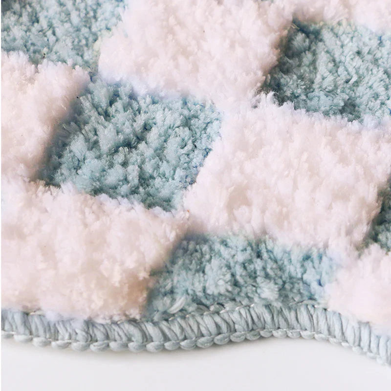 Rynx | Padded Fruit Bathroom Mat Soft Fluffy Grid Carpet Bedroom Nightstand Rug Door Floor Non-Slip Mat Aesthetic Home Warm Decoration