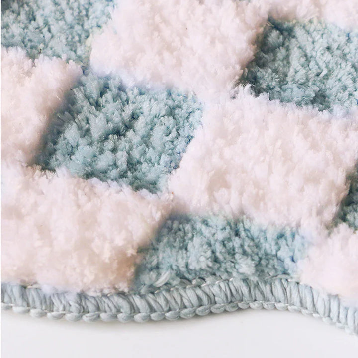 Rynx | Padded Fruit Bathroom Mat Soft Fluffy Grid Carpet Bedroom Nightstand Rug Door Floor Non-Slip Mat Aesthetic Home Warm Decoration