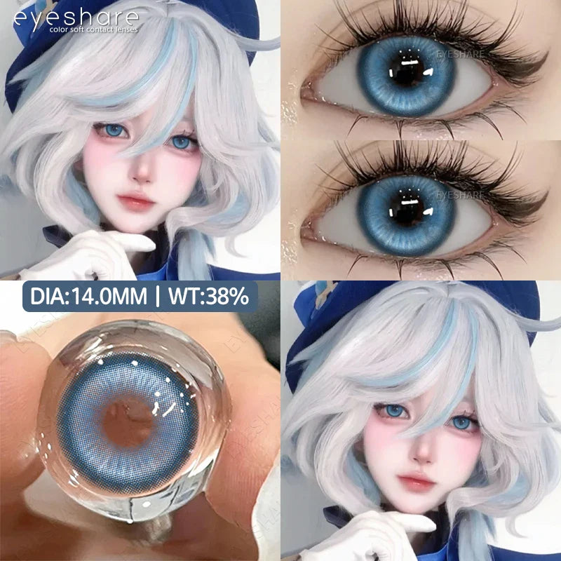 Rynx | 2-piece Halloween Colorful Contact Lenses Cosplay Eye Lenses Anime Colored Lenses Red Contact Seasonal Lenses Fashion Makeup Lenses