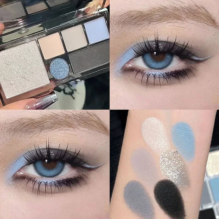 Rynx | Smoked Matte Eyeshadow 6 Colors Glitter Eyeshadow Palette Highlighter for Face Blush Korean Makeup Eyeshadow Palette Cooler Style