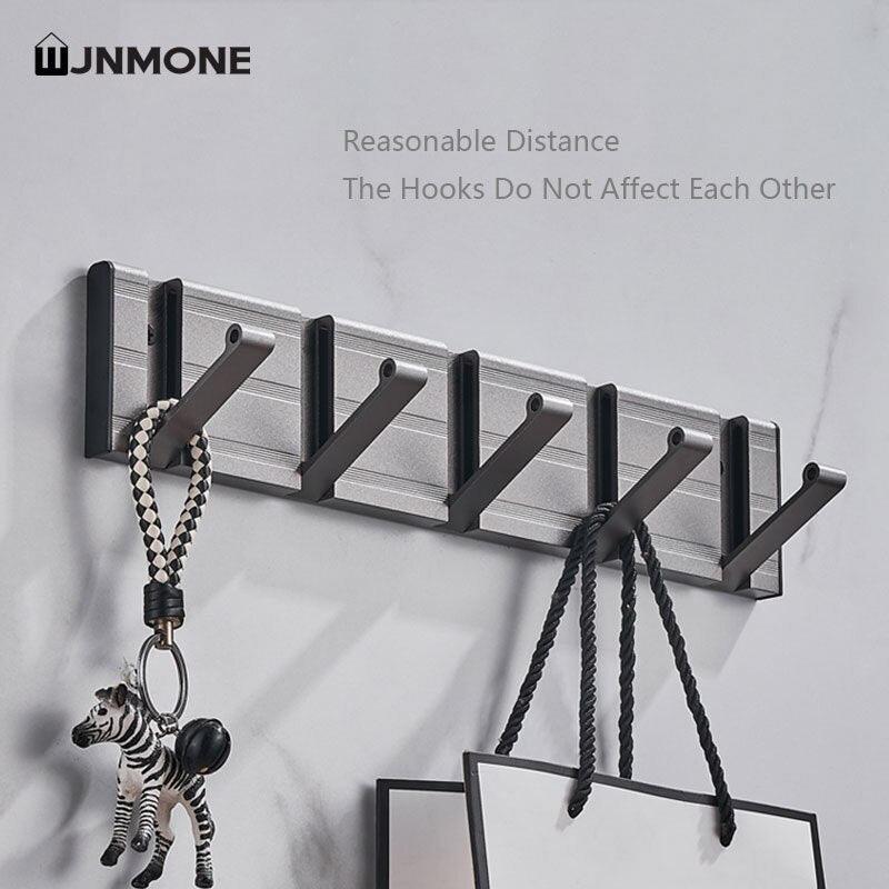 Lisslune | Stylish Gray Aluminum Wall Hooks for Modern Home Organization