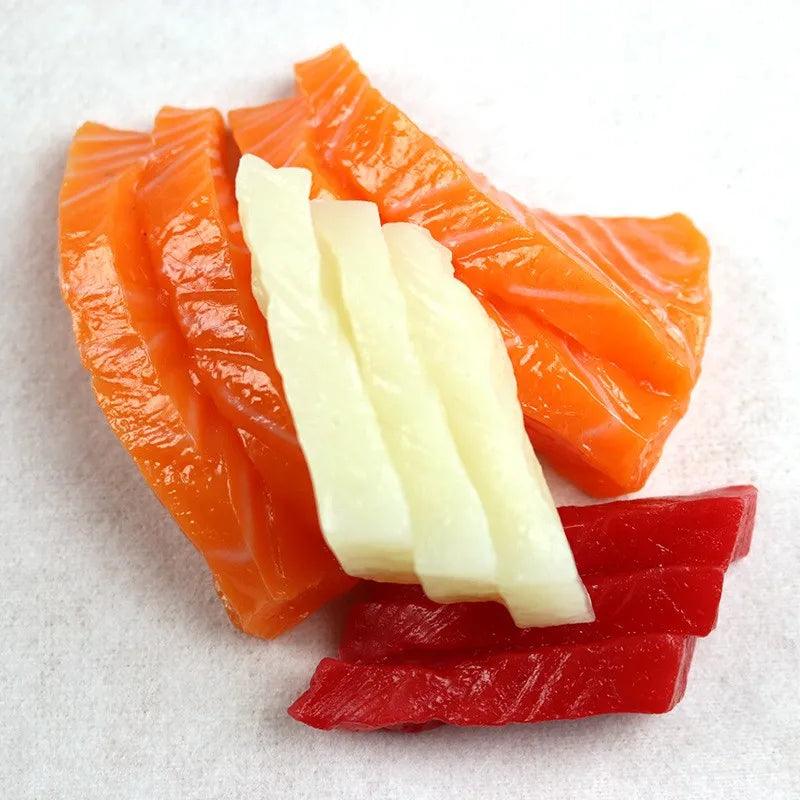 Lisslune | Authentically looking Japanese sushi model for decoration and photography - salmon and tuna food props