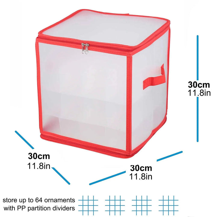 Lisslune | Christmas Ornament Storage Solution - PVC Container for Holiday Decorations