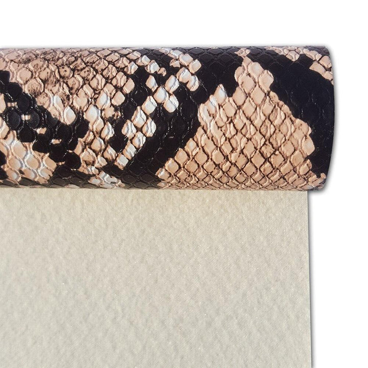 Lisslune | Exotic python pattern vegan leather roll for creative handmade accessories