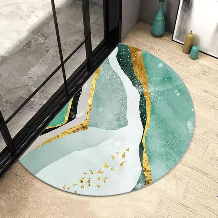 Lisslune | AquaSoft Super Absorbent Bath Mat – Non-Slip Half-Round Bathroom Mat for Maximum Comfort