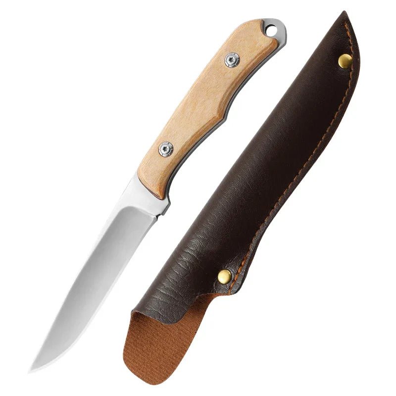 Lisslune | Stainless Steel Durable Wood Handle Knife