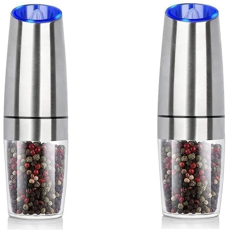 Lisslune | Effortless Electric Salt and Pepper Grinder - Automatic Gravity Spice Mill and Cumin Grinder, Essential Kitchen Gadgets for Cooking and Seasoning