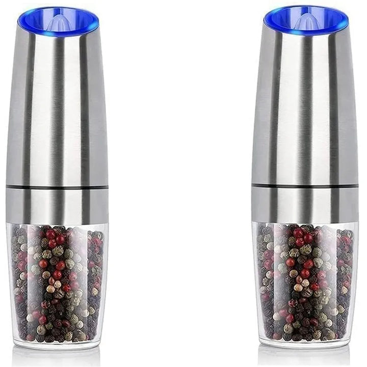Lisslune | Effortless Electric Salt and Pepper Grinder - Automatic Gravity Spice Mill and Cumin Grinder, Essential Kitchen Gadgets for Cooking and Seasoning