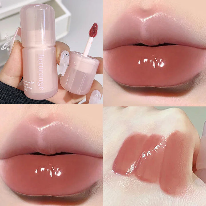 Rynx | Mirror Water Lip Gloss Transparent Glass Gel Lip Lacquer Waterproof Moisturizing Liquid Lipstick Nude Clear Shade Korean Makeup