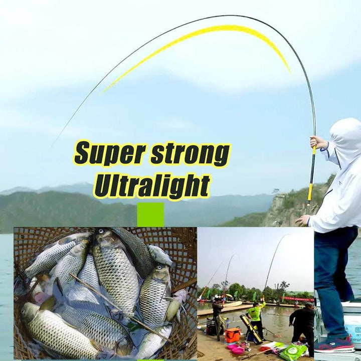 Lisslune | Premium Carbon Fiber Telescopic Fishing Rod for Freshwater Adventures - Adjustable Lengths from 2.7 to 7.2 Meters
