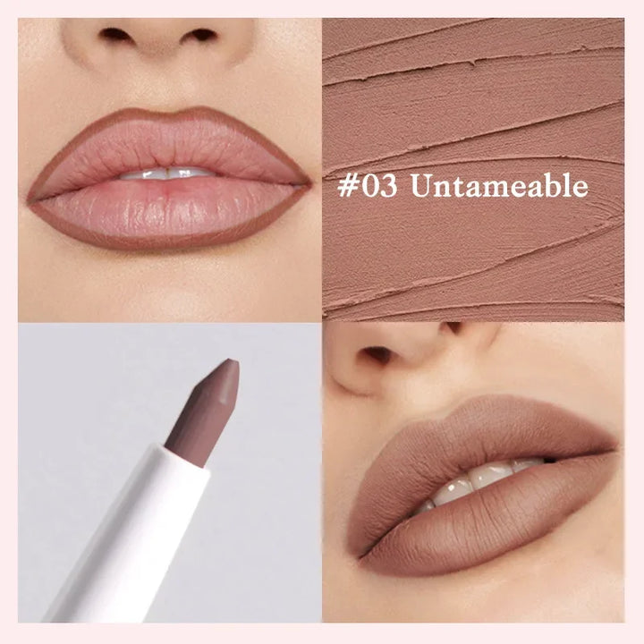 Rynx | Nude Brown Lip Liner Outline Contour Tint Lip Makeup Long-lasting Waterproof Matte Smooth Lipstick Pencil Lip Contour Cosmetic