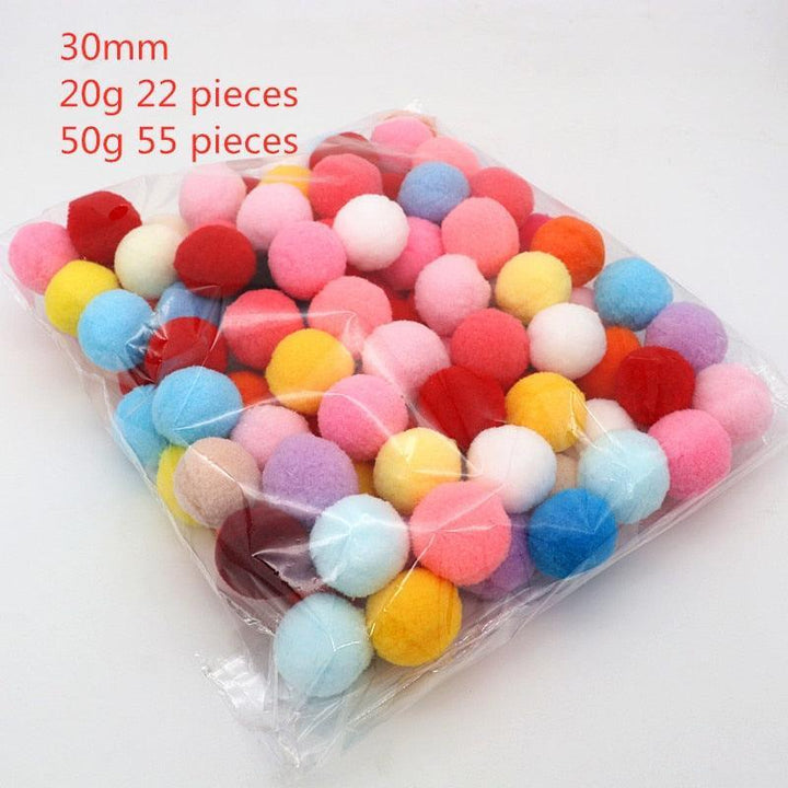 Lisslune | Colorful Spandex Pompom Craft Kit for Creative Projects