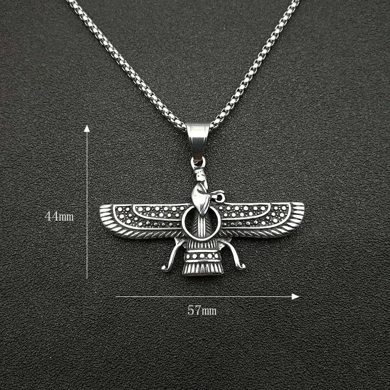 Lisslune | Zoroastrian Faravahar / Ahura Mazda Pendant Necklaces