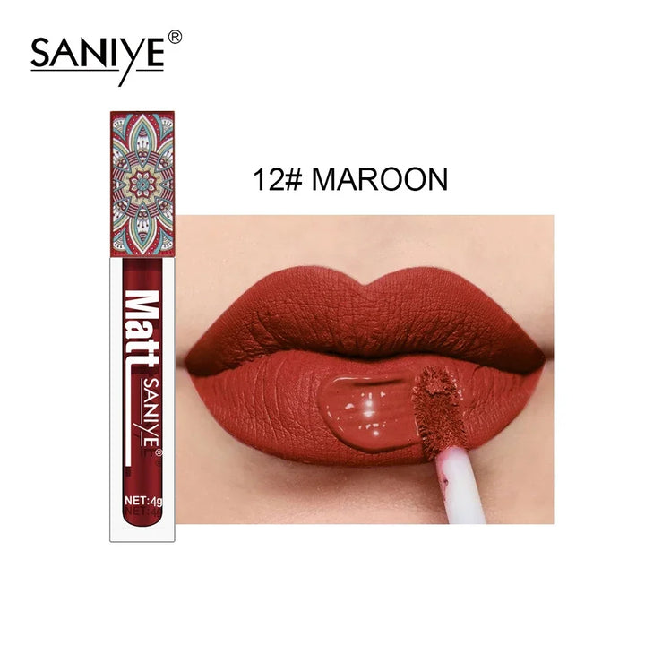 Rynx | Nudes Lip Gloss Waterproof Liquid Matte Lipstick Long-lasting 4g Quick-drying Red Lip Gloss Cosmetics Sexy Matte Velvet Lipstick