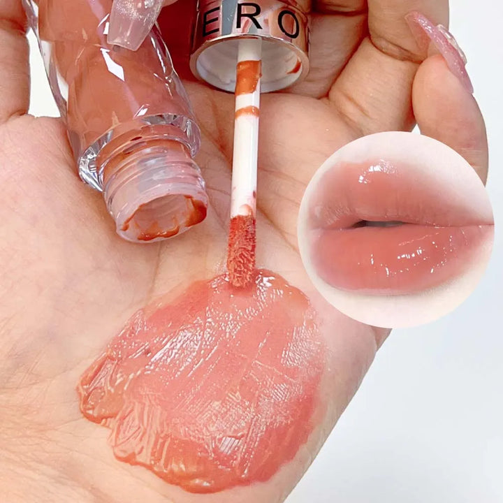 Rynx | Clear Nude Mirror Lip Gloss Moisturizing Hydrating Non-sticky Water Light Glass Gel Filling Lip Glaze Oil Lipstick Tint Cosmetics