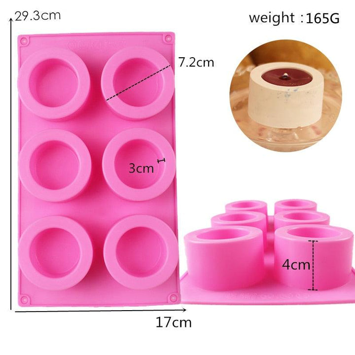 Lisslune | Round Silicone Molds for Creative Candle Holders and Stylish Plant Pots: Elevate Your Home Decor Projects