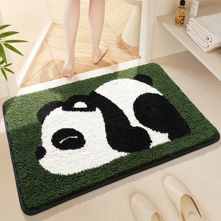 Rynx | Cartoon-Tufting-Panda-Bathroom-Mat Soft Animal Bed Pad Doormat Bath Mat Bedroom Door Mat Carpet Aesthetic Living Room Decoration