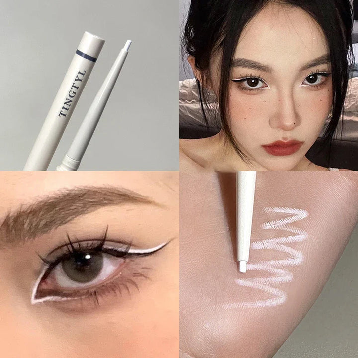 Rynx | Matte Lying Silk Moth Eyeliner Gel Pencil Waterproof Non-Blooming Quick-Drying Eyeliner Pencil Tea Brown Eyeshadow Pencil Makeup