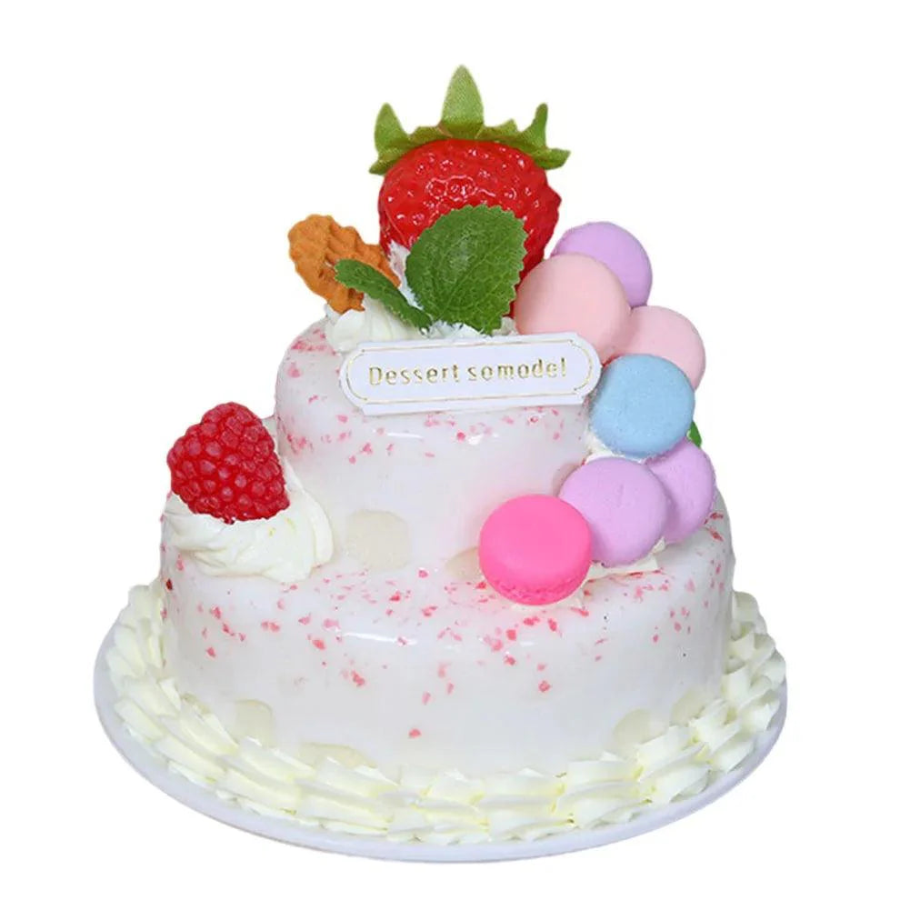 Lisslune | Elegant Synthetic Cake Model for Bakery Display and Photography - 1PC Decorative Food Model