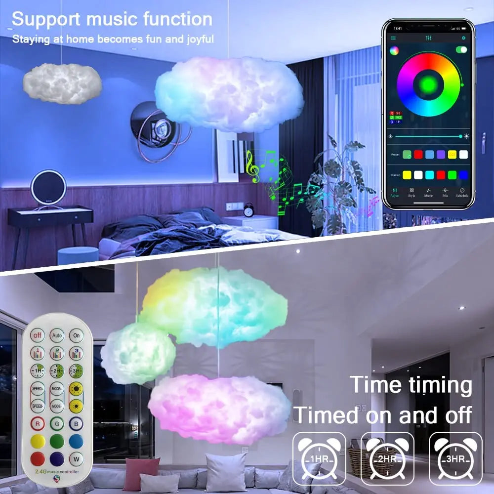 Lisslune | Cloudscape Glow 3D Cloud Smart Bedroom Light