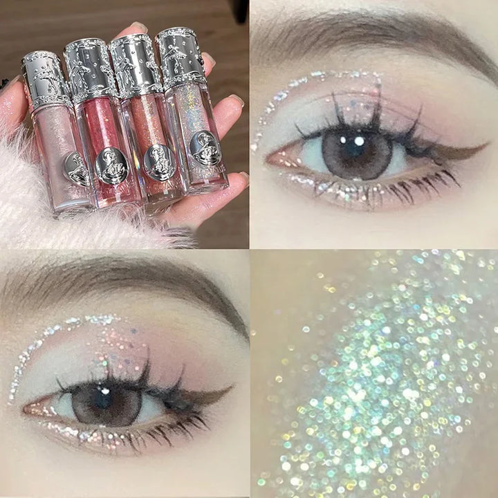 Rynx | 5 Colors Glitter Liquid Eyeshadow Highlighter Waterproof Pearlescent Shimmer Eyeshadow Sequins Lying Silk Moth Makeup Cosmetics
