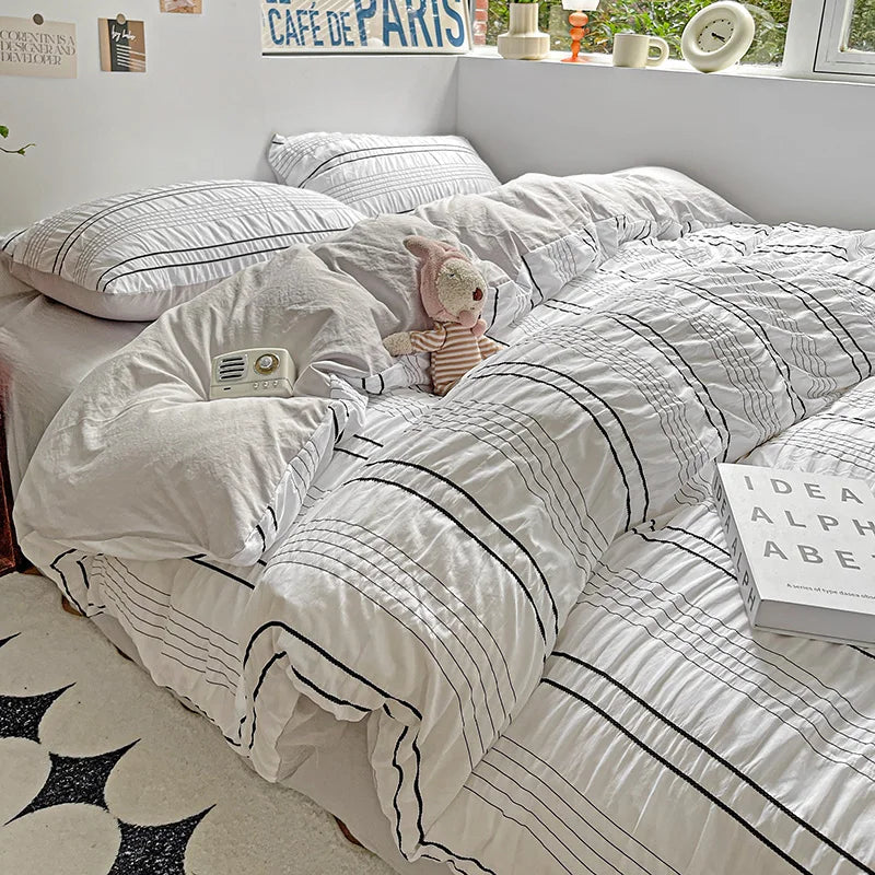Rynx | Raspberry Bed Linen Comforter Sets Duvet Cover Bed Sheet Set Pillowcases Bed Linen Set Queen/King Bed bedspreads