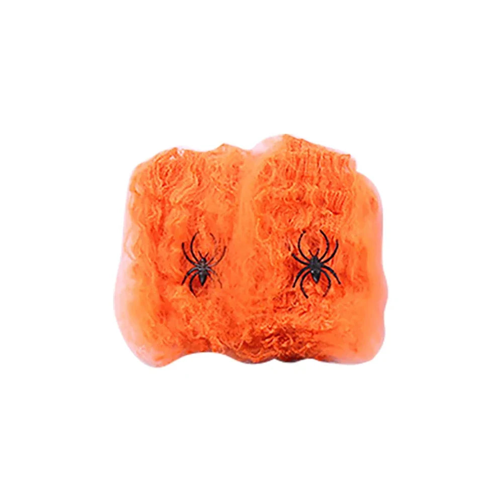 Rynx | Artificial Spider Web, Horror Spider Web Halloween Decorations, Stretchable Spider Web with Spider, Gothic Horror Home Decor