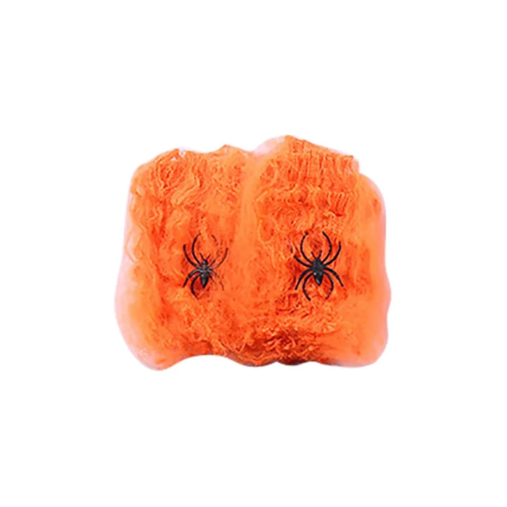 Rynx | Artificial Spider Web, Horror Spider Web Halloween Decorations, Stretchable Spider Web with Spider, Gothic Horror Home Decor
