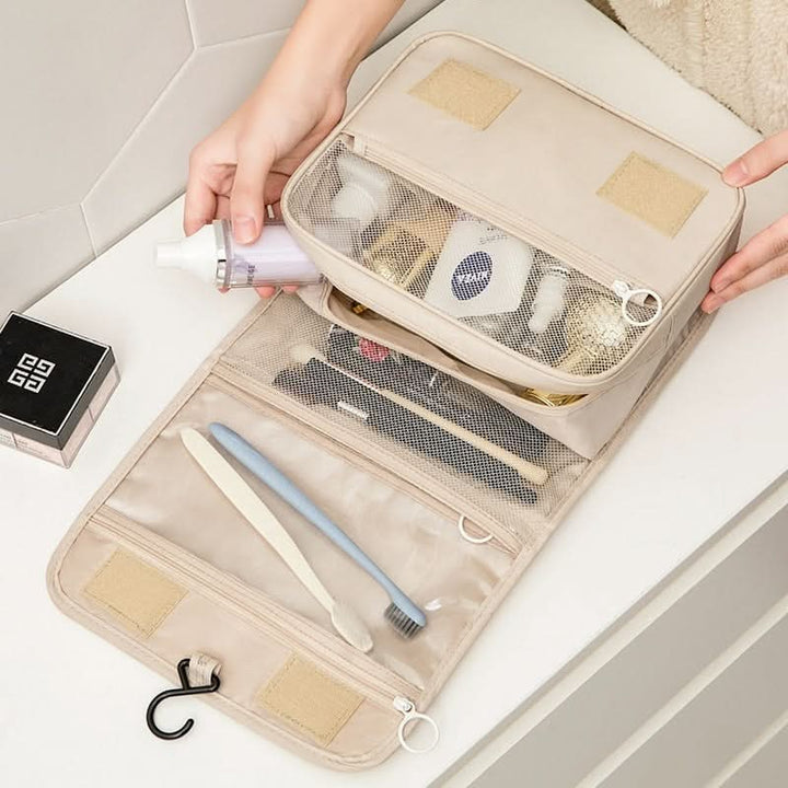 Lisslune | Roll-Up Travel Makeup Bag with Hook