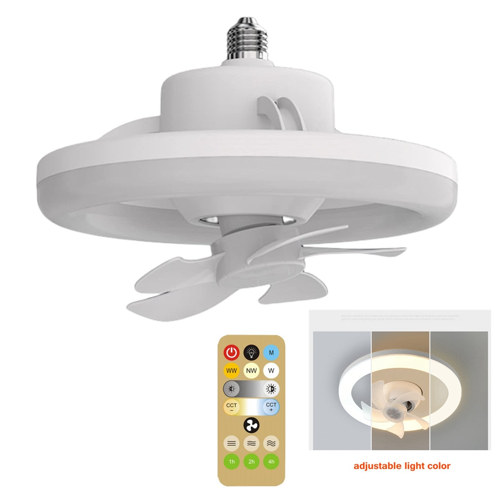 Lisslune | 2in1 Radiant Rotating RC Ceiling Fan Lamp