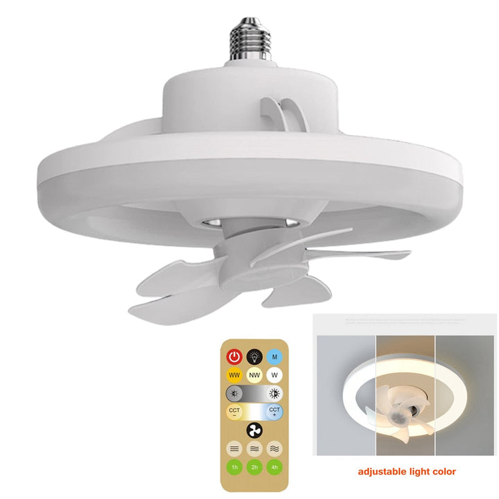 Lisslune | 2in1 Radiant Rotating RC Ceiling Fan Lamp