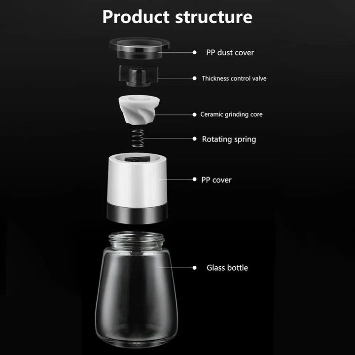Lisslune | Adjustable ceramic spice mill with individual grind control