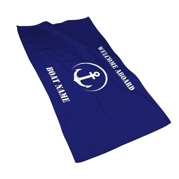 Lisslune | Stylish Adjustable Dark Blue Nautical Microfiber Towel Set - Luxury Redefined for Every Occasion