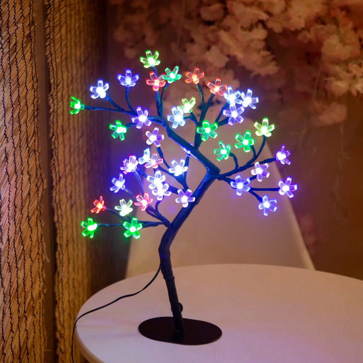Rynx | Cherry Blossom Tree Light, 17 inch 40LED Illuminated Table Decoration Artificial Flower Bonsai Tree Lamp USB Powered Gifts for Home Decor