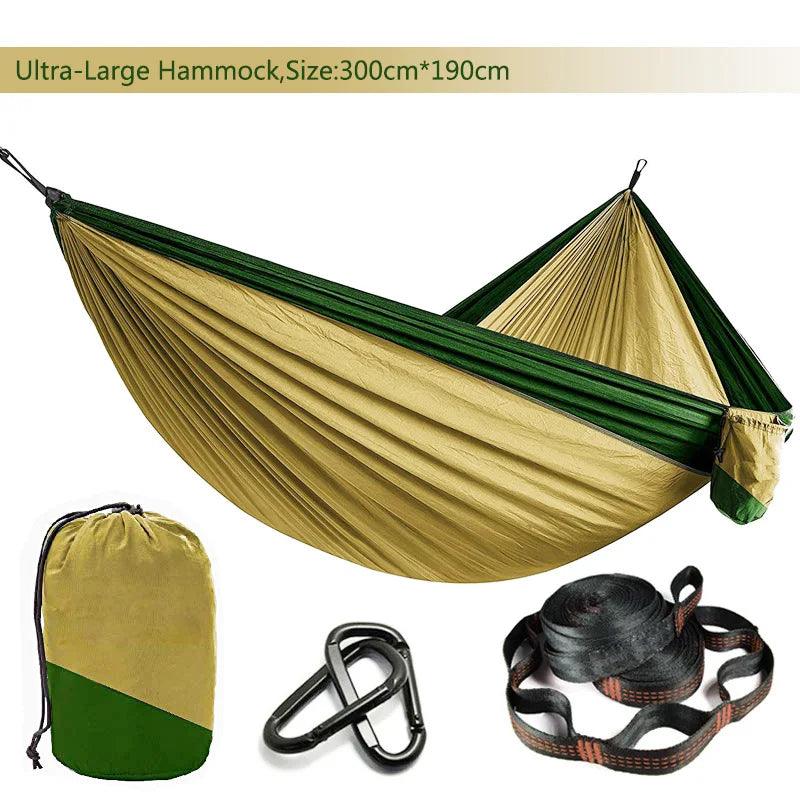 Lisslune | Zowee Ultimate Adventure Hammock Set with Tree Straps & Heavy Carabiners | Ultra-Durable Parachute Nylon