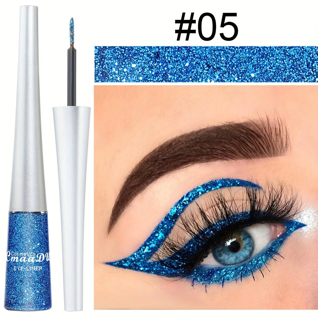 Rynx | Long-lasting liquid eyeliner pencil - shimmer in silver, green & blue | waterproof, smudge-proof makeup
