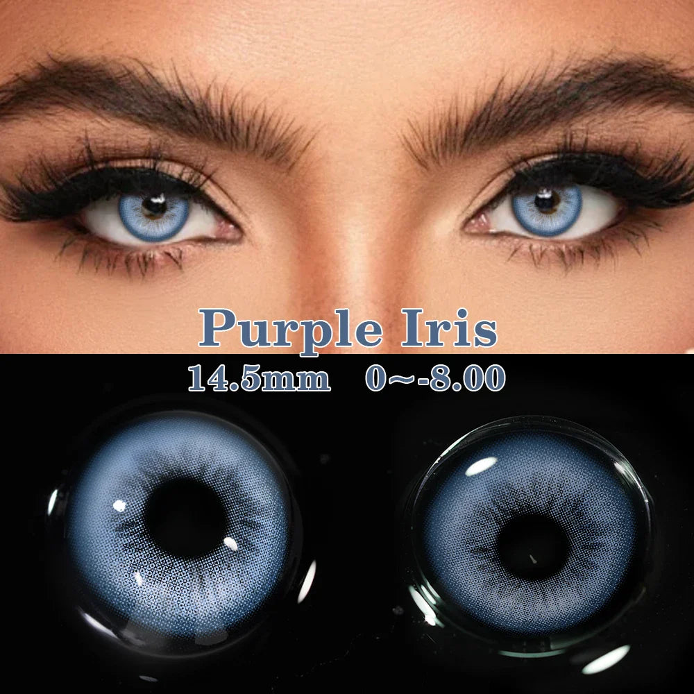 Rynx | New 1 Pair Colored Contact Lenses for Brown Eyes, Fashionable Blue Eye Lenses, Yearly Korean Gray Contact Lenses