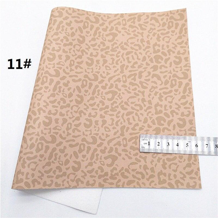 Lisslune | Leopard Print Glitter Lace Synthetic Leather Craft Sheets - Ultimate DIY Creations Kit