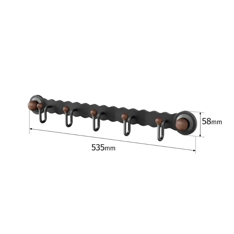 Rynx | Backdoor Wall Coat Hook Suction Cup Style Bedroom Relaxation Space Vestibule Shot-Free Wall-Mounted Coat Storage Hook