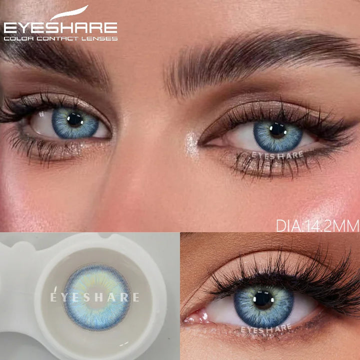 Rynx | 2pcs Colorful Pupils for Eyes Color Contact Lenses Green Eye Color Lenses Blue Eye Contacts High Quality Gray Soft Pupils