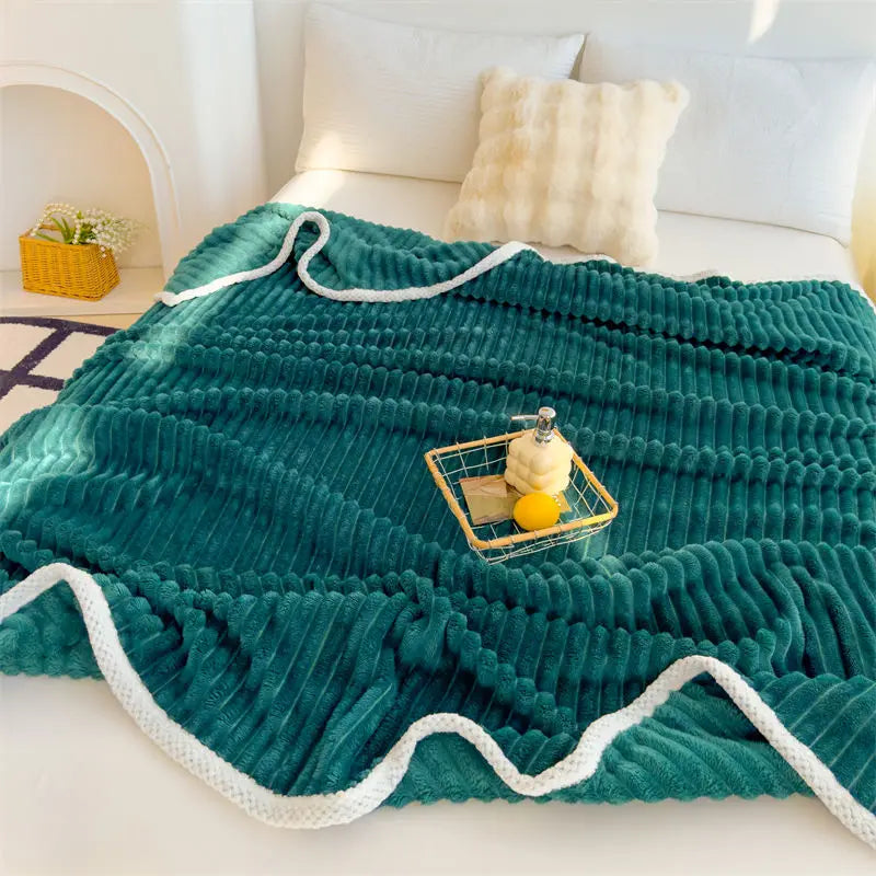 Rynx Velvet Coral Velour Small Blanket Single Room Climate Blanket Rabbit Velour Blanket Office Nap Blanket
