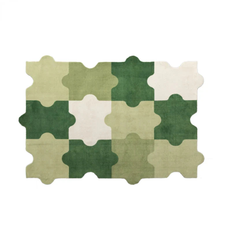 Rynx | Creative Style Rugs for Living Room Luxury Bedroom Decor Puzzle-Shaped Rug Home Plush Doormat Fluffy Soft Washable Rug