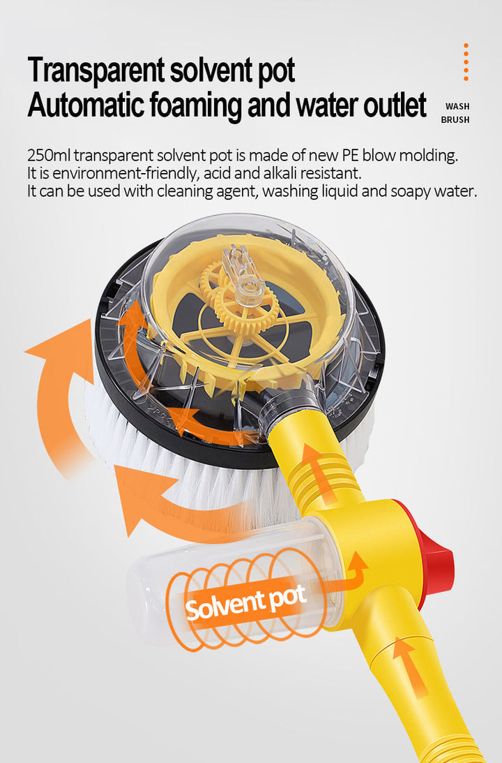 Lisslune | TurboBrush 360 Car Wash Brush – Rotating Brush with Soap Dispenser & Extension Pole