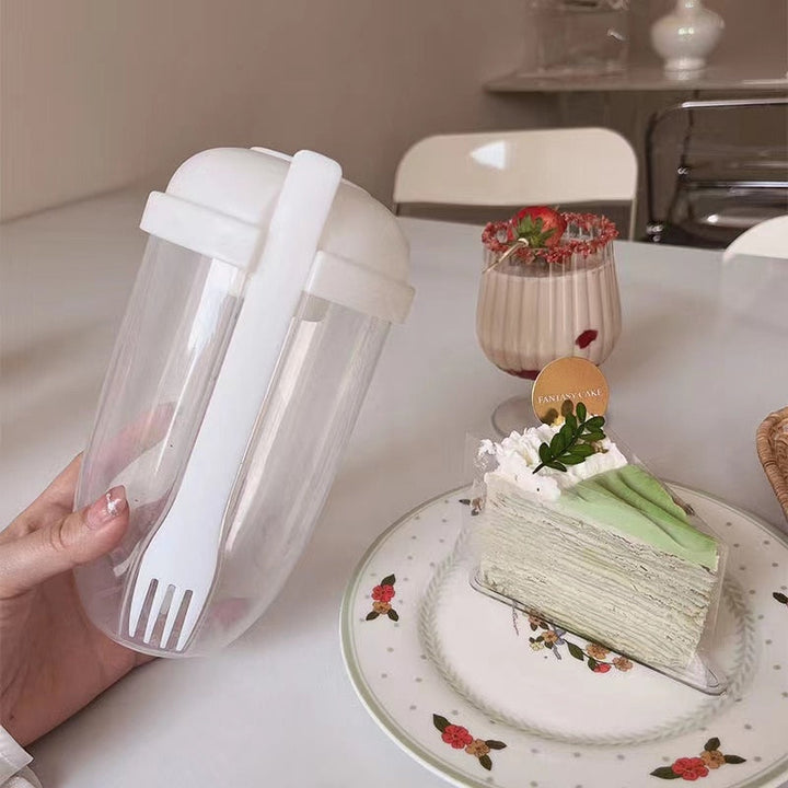 Lisslune | Portable Built-in Fork Mini Salad Cup