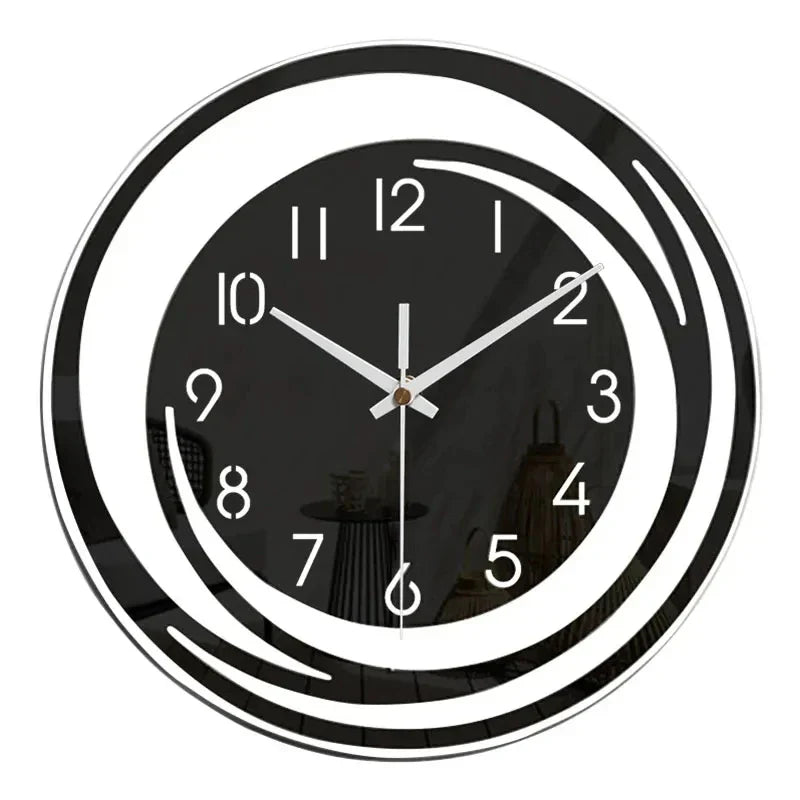 Lisslune | Acrylic Wall Clock - Scandinavian Design - Black - Clock