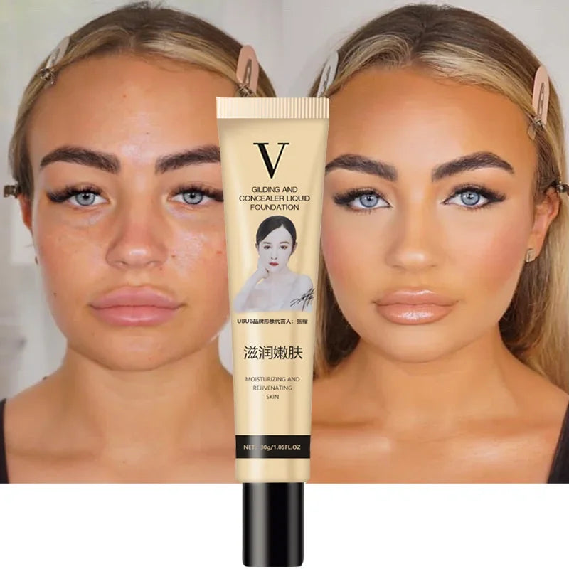 Rynx | 3 Colors Liquid Foundation Cream Coverage Acne Waterproof Long-lasting Oil-control Base Cream Make-up Moisturizing Matte Concealer Cosmetics