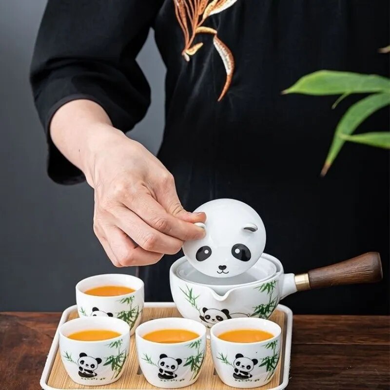 Lisslune | Panda Spin Rotating Tea Set